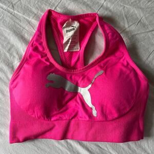 PUMA Sports Bra hot pink neon pink size small